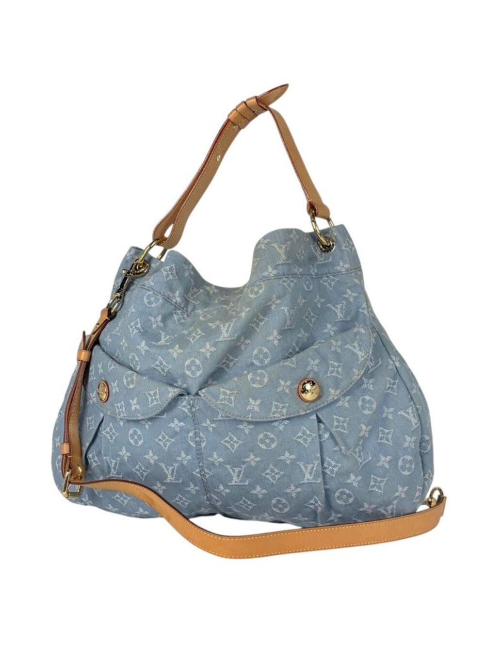 Louis Vuitton Daily GM Shoulder Bag 2-Way Monogram Denim Blue Clair